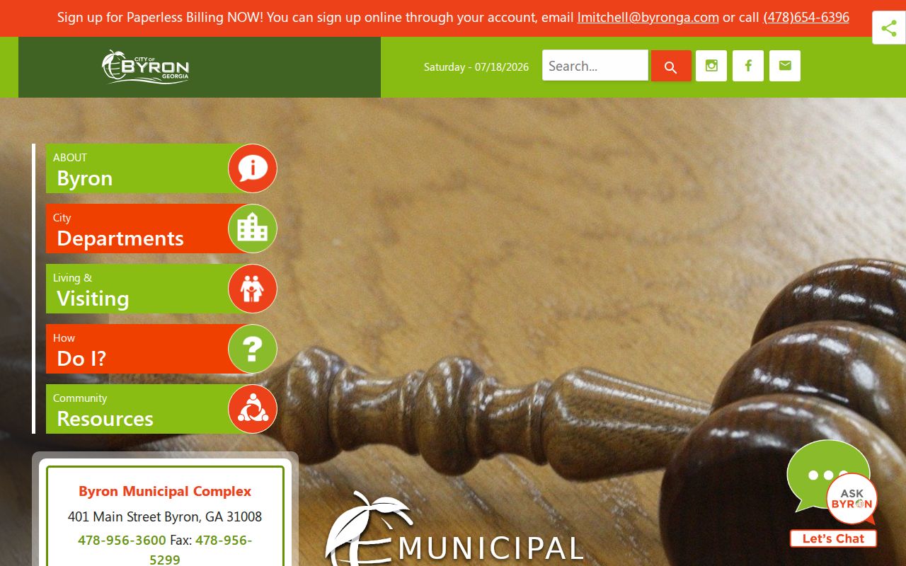 Byron criminal records Municipal Court official information