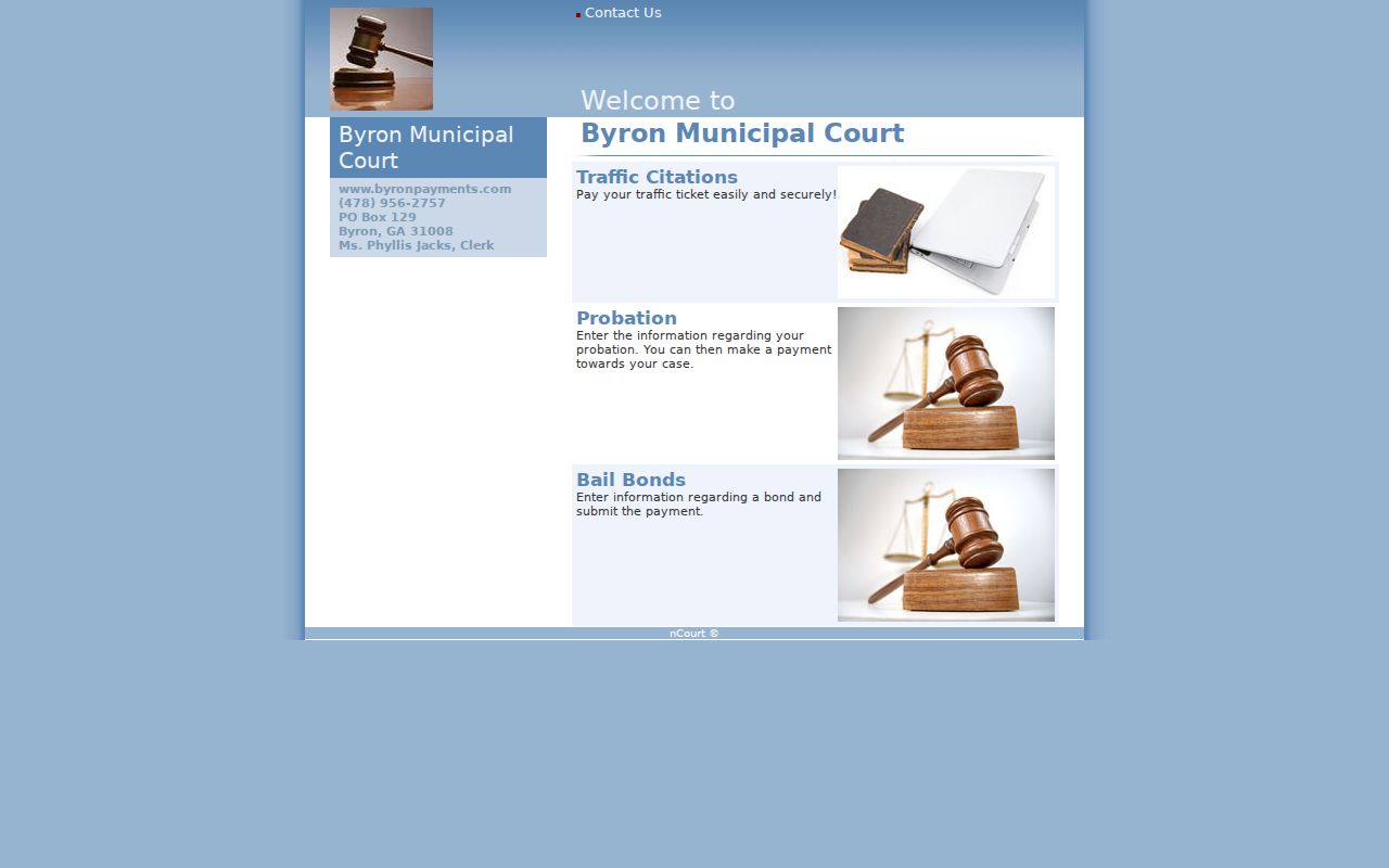 Byron criminal records municipal court payment portal