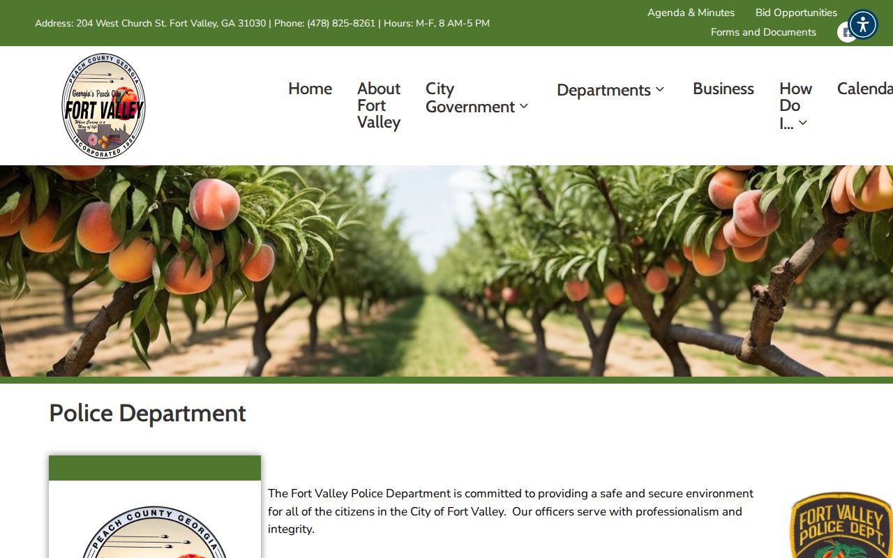 Fort Valley criminal records Police Department source page